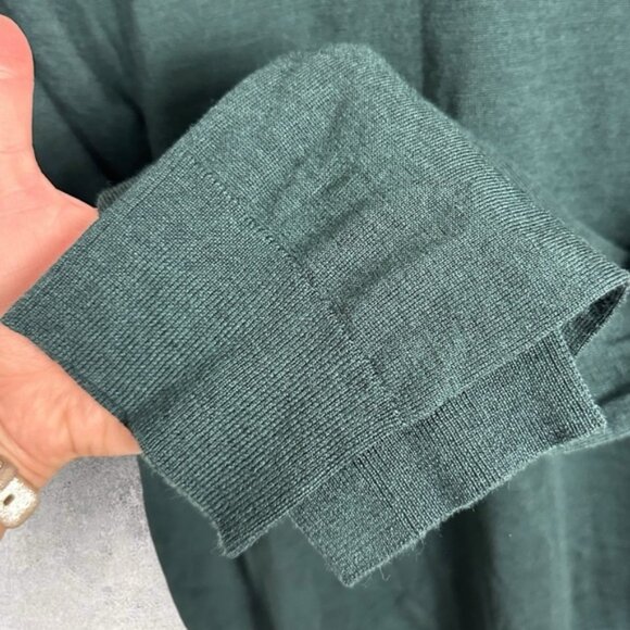 NWT Samsoe 100% Merino Wool Green Crew Neck Lightweight Sweater Mens Size XL New - Picture 5 of 15